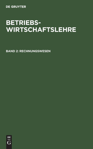 Rechnungswesen Rechnungswesen
