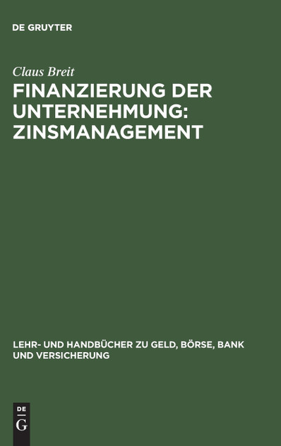 Finanzierung der Unternehmung Finanzierung der Unternehmung