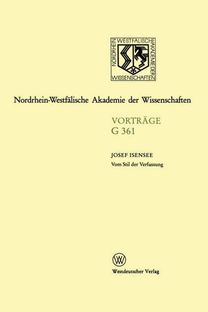 Vom Stil der Verfassung