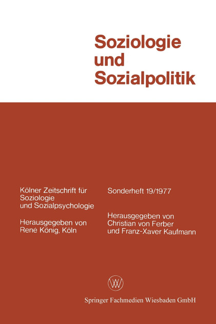 Soziologie Und Sozialpolitik Soziologie Und Sozialpolitik