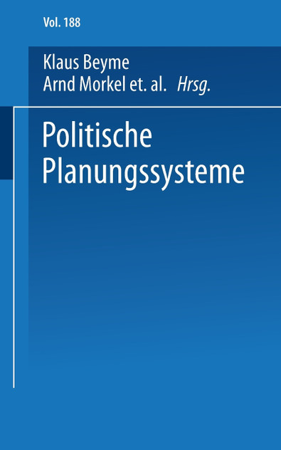 Politische Planungssysteme Politische Planungssysteme