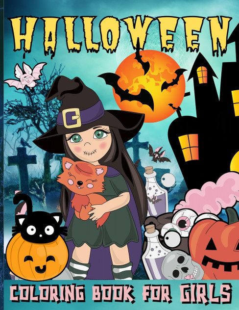 Halloween Coloring Book For Girls Halloween Coloring Book For Girls