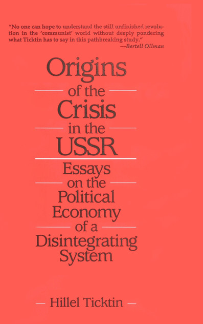 Origins of the Crisis in the U.S.S.R.