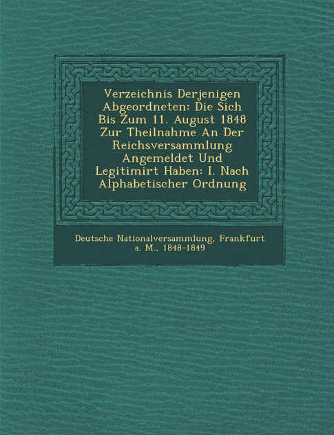Verzeichnis Derjenigen Abgeordneten Verzeichnis Derjenigen Abgeordneten