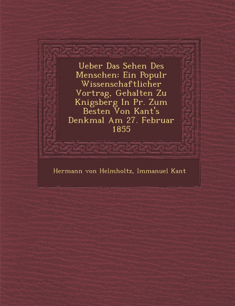 Ueber Das Sehen Des Menschen Ueber Das Sehen Des Menschen