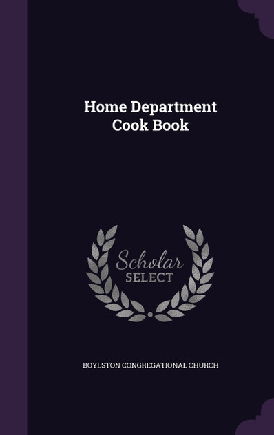 Home Department Cook Book Home Department Cook Book