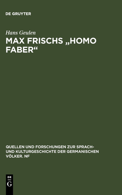 Max Frischs "Homo faber" Max Frischs "Homo faber"