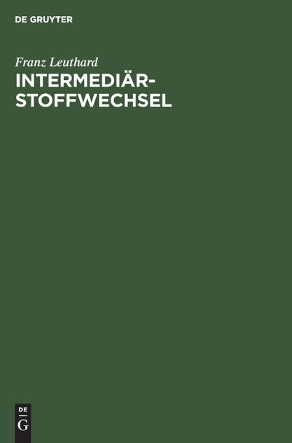 Intermediärstoffwechsel Intermediärstoffwechsel