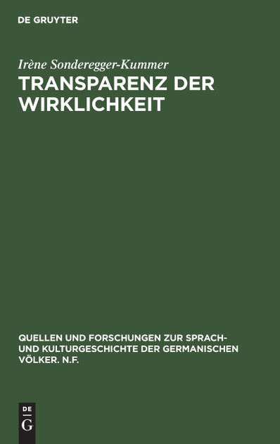Transparenz der Wirklichkeit Transparenz der Wirklichkeit
