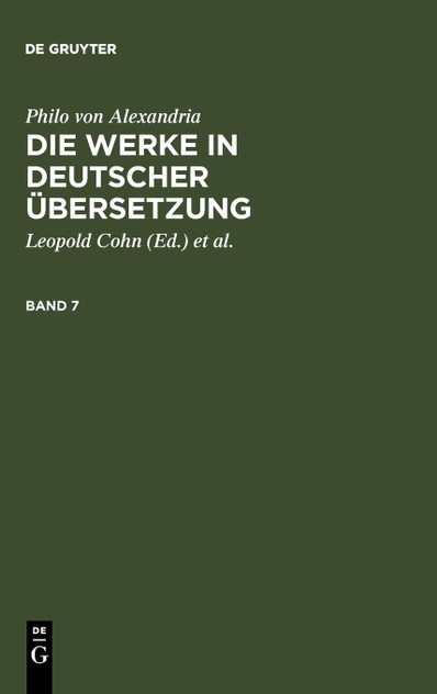Die Werke in deutscher Übersetzung. Band 7 Die Werke in deutscher Übersetzung. Band 7