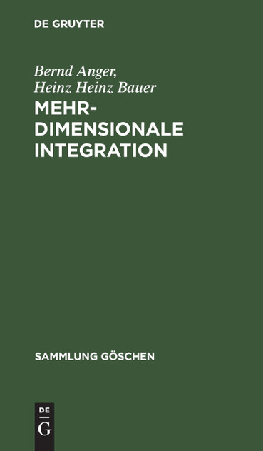 Mehrdimensionale Integration Mehrdimensionale Integration