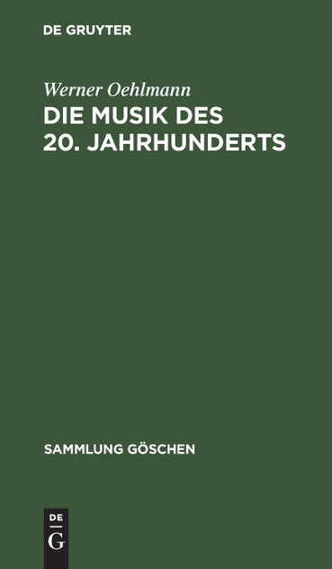 Die Musik des 20. Jahrhunderts Die Musik des 20. Jahrhunderts