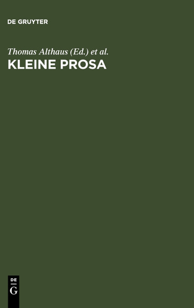 Kleine Prosa Kleine Prosa