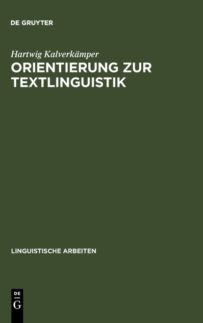 Orientierung zur Textlinguistik