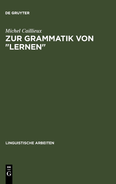 Zur Grammatik von "lernen"
