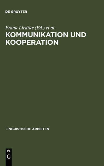 Kommunikation und Kooperation Kommunikation und Kooperation