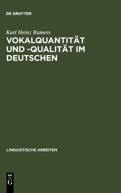Vokalquantität und -qualität im Deutschen Vokalquantität und -qualität im Deutschen