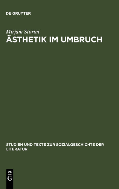 Ästhetik im Umbruch Ästhetik im Umbruch