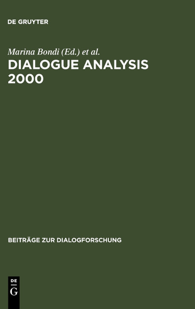 Dialogue Analysis 2000