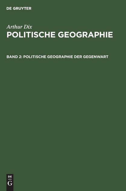 Politische Geographie der Gegenwart Politische Geographie der Gegenwart