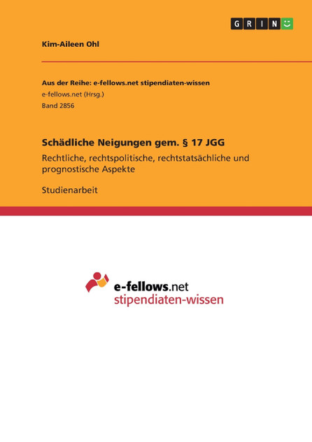 Schädliche Neigungen gem. § 17 JGG Schädliche Neigungen gem. § 17 JGG