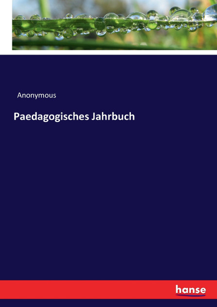 Paedagogisches Jahrbuch Paedagogisches Jahrbuch