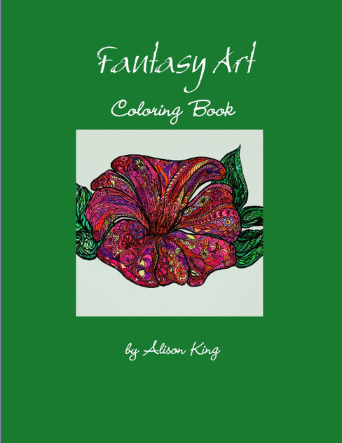 Fantasy Art Coloring Book