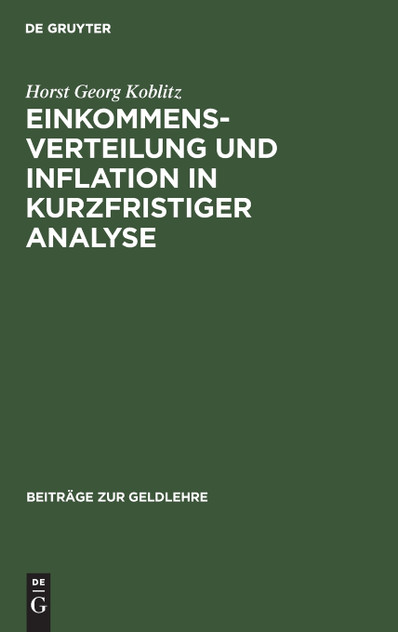 Einkommensverteilung und Inflation in kurzfristiger Analyse Einkommensverteilung und Inflation in kurzfristiger Analyse