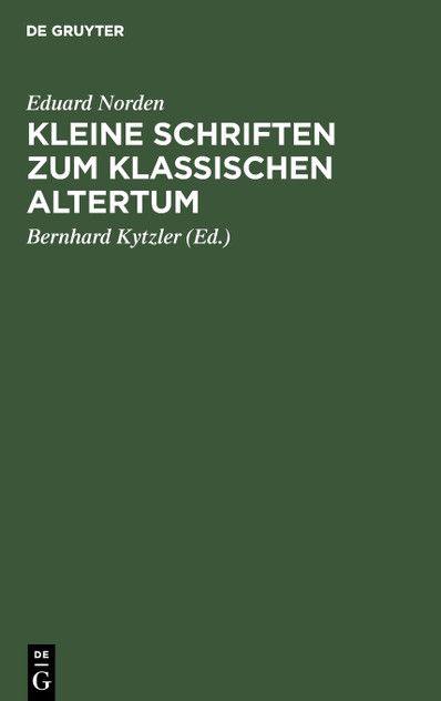 Kleine Schriften Zum Klassischen Altertum Kleine Schriften Zum Klassischen Altertum