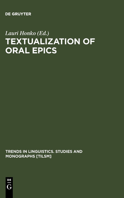 Textualization of Oral Epics Textualization of Oral Epics