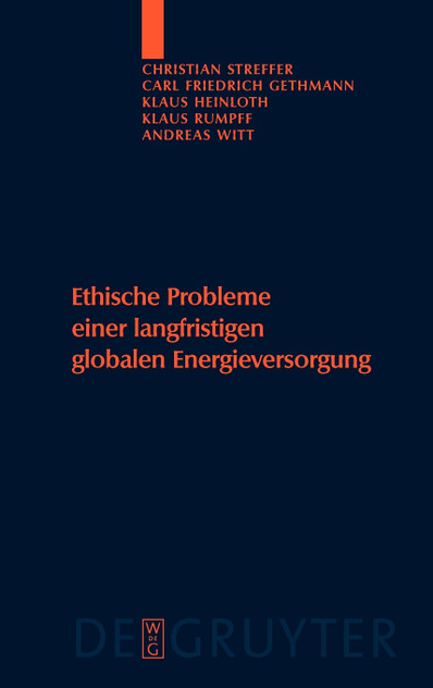 Ethische Probleme einer langfristigen globalen Energieversorgung