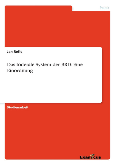 Das föderale System der BRD Das föderale System der BRD