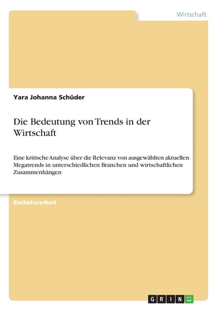 Die Bedeutung von Trends in der Wirtschaft Die Bedeutung von Trends in der Wirtschaft