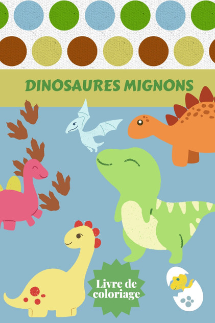 Dinosaures Mignons Livre de coloriage Dinosaures Mignons Livre de coloriage