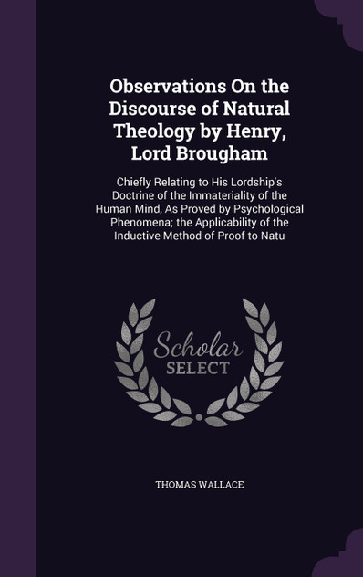Observations On the Discourse of Natural Theology by Henry, Lord Brougham