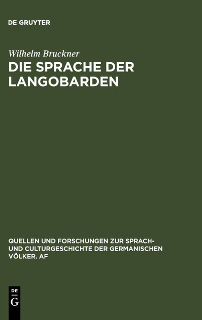 Die Sprache der Langobarden Die Sprache der Langobarden