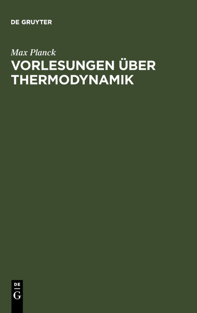 Vorlesungen über Thermodynamik Vorlesungen über Thermodynamik