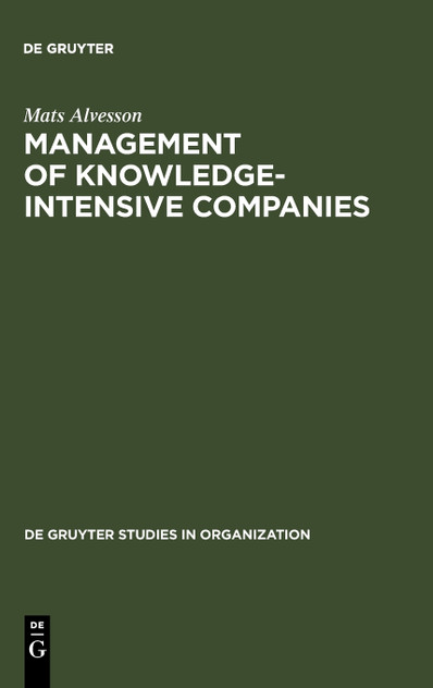 Management of Knowledge-Intensive Companies Management of Knowledge-Intensive Companies