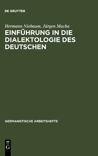 Einfuhrung in Die Dialektologie Des Deutschen Einfuhrung in Die Dialektologie Des Deutschen
