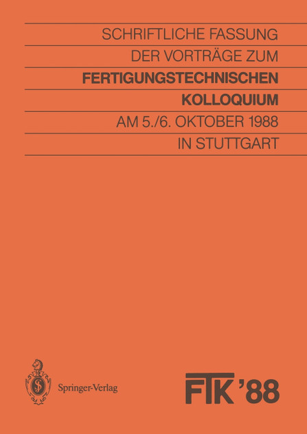 FTK '88, Fertigungstechnisches Kolloquium