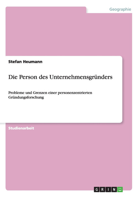 Die Person des Unternehmensgründers