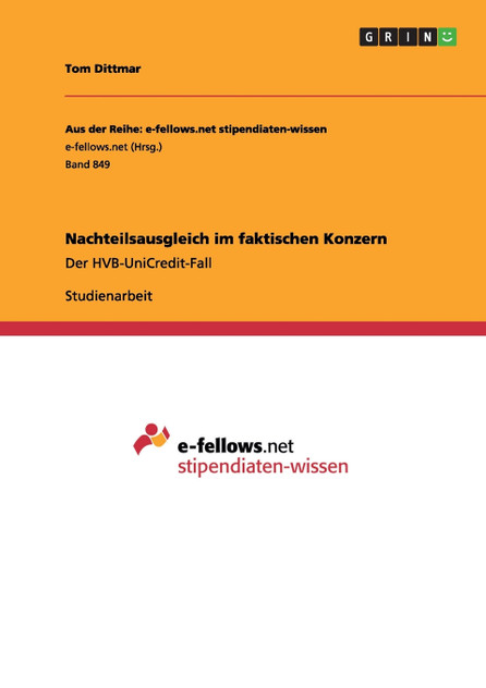Nachteilsausgleich im faktischen Konzern