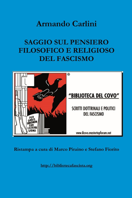 Saggio sul pensiero filosofico e religioso del Fascismo Saggio sul pensiero filosofico e religioso del Fascismo