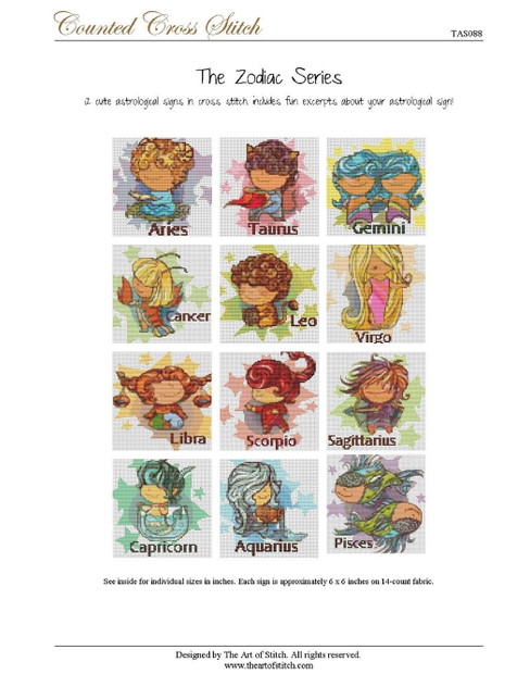 The Zodiac Series Cross Stitch Book