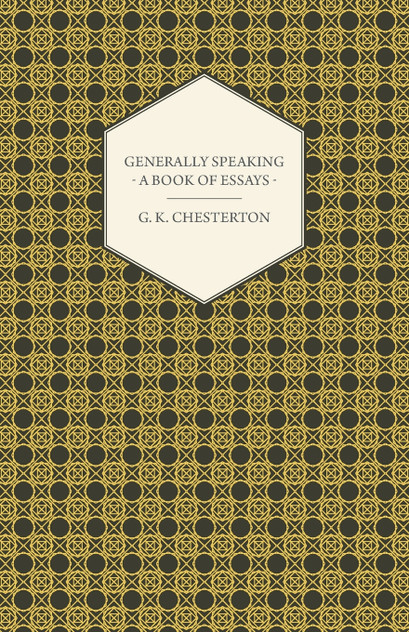 Generally Speaking - A Book of Essays