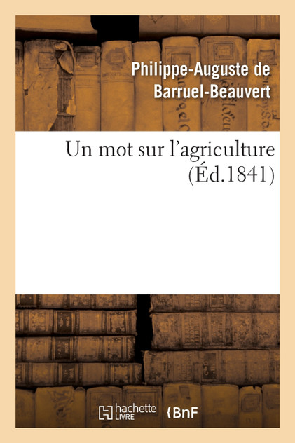 Un mot sur l'agriculture Un mot sur l'agriculture