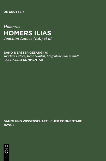 Homers Ilias, Faszikel 2, Kommentar Homers Ilias, Faszikel 2, Kommentar