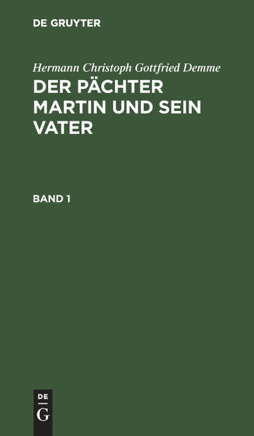 Der Pächter Martin und sein Vater Der Pächter Martin und sein Vater