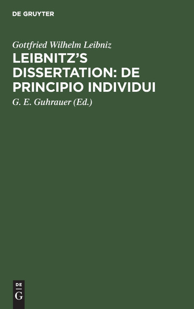 Leibnitz's Dissertation