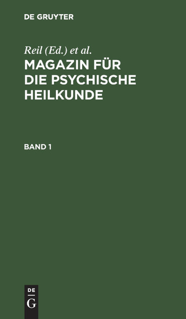 Magazin für die psychische Heilkunde Magazin für die psychische Heilkunde